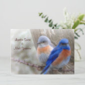 Bluebird Wedding Invitations Kaart (Staand voorkant)
