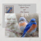 Bluebird Wedding Invitations Kaart (Voorkant / Achterkant)