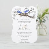  Bluebird Wedding Invitting #2 Kaart (Staand voorkant)