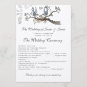 Bluebird Wedding Programs Programmakaart (Voorkant)