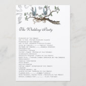  Bluebird Wedding Programs Programmakaart (Achterkant)