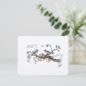  Bluebird Wedding RSVP Kaartje (Staand voorkant)