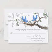  Bluebird Wedding RSVP Kaartje (Achterkant)