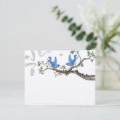  Bluebird Wedding RSVP Kaartje (Staand voorkant)