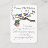  Bluebird Wishing Well Wedding Informatiekaartje (Voorkant)