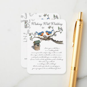 Bluebird Wishing Well Wedding Informatiekaartje