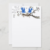 Bluebird Yellow & Paars Wedding Invite Kaart (Achterkant)