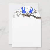  Bluebird Yellow & Paars Wedding Invite Kaart (Achterkant)