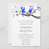  Bluebird Yellow & Paars Wedding Invite Kaart (Voorkant)