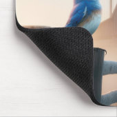 Bluebird zingen met Amerikaanse vlag Muismat (Hoek)