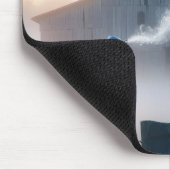 Bluebird zingen op een hek post muismat (Hoek)