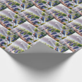 Bluebird zingt op een Grapevine Cadeaupapier (Hoek)