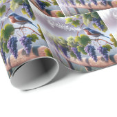 Bluebird zingt op een Grapevine Cadeaupapier (Rol Hoek)