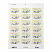 Bluebirds Bewaar de datum RSVP Etiket (Full Sheet)