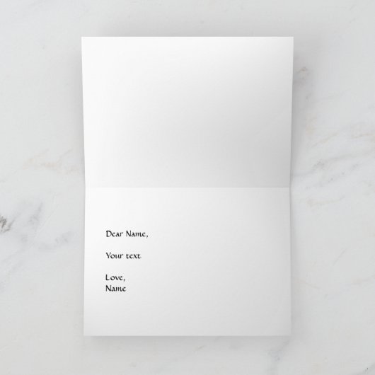 Bluebirds Black Wenskaart Kaart (Binnen)