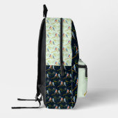 Bluebirds Blackpack Zwart & Bord Groen Bedrukte Rugzak (Links)