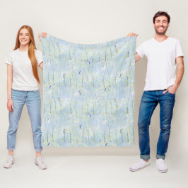 Bluebirds bomen en lucht fleece deken