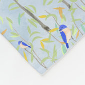 Bluebirds bomen en lucht fleece deken (Hoek)