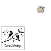 Bluebirds Custom Kleine Houten Stempel (Gestempeld)
