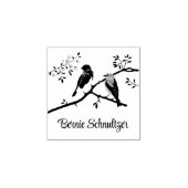 Bluebirds Custom Kleine Houten Stempel (Afrduk)
