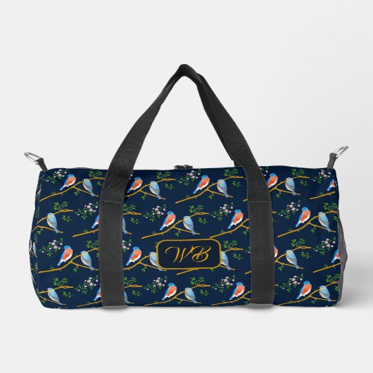 Bluebirds Duffel Bag Dark Blue Plunjezak (Voorkant)