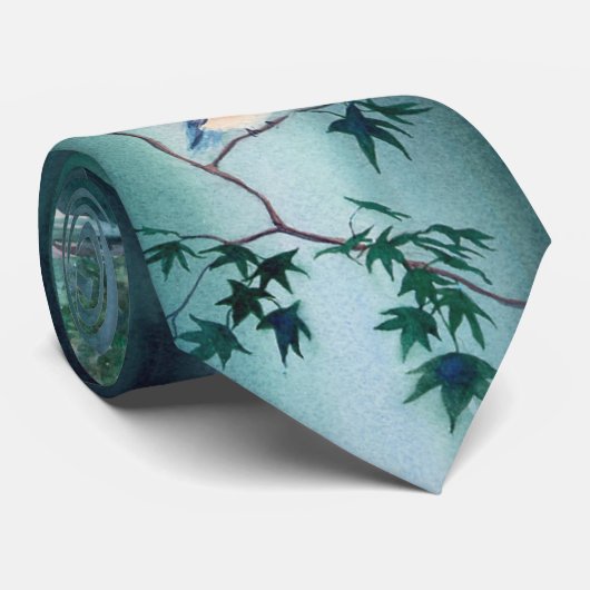 BLUEBIRDS EN WATERFALEN DOOR SHARON SHARPE STROPDAS (Opgerold)