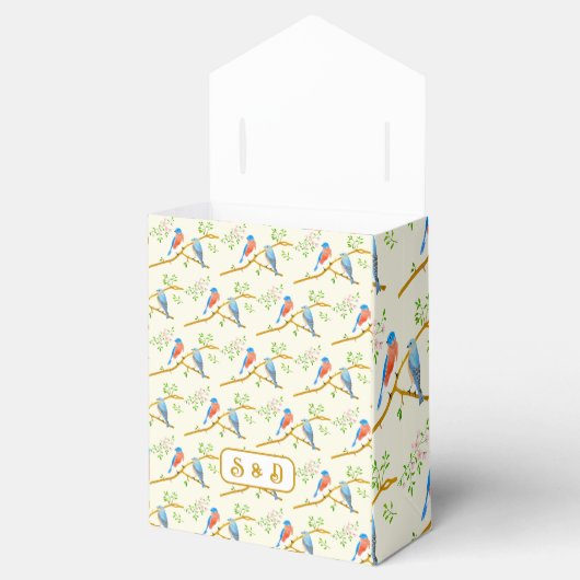 Bluebirds Favor Box Bedankdoosjes (Geopend)