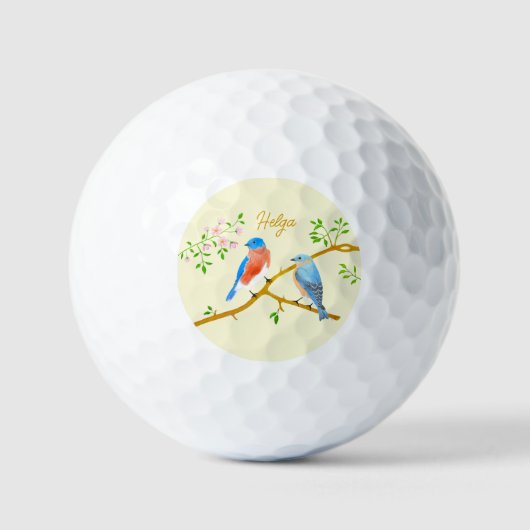Bluebirds Golfbal Markers Bleekgeel Golfballen (Voorkant)
