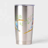 Bluebirds Monogrammed Roestvrij staal Geïsoleerde Drinkbeker (Links)