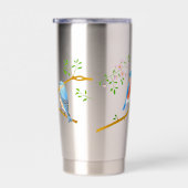 Bluebirds Monogrammed Roestvrij staal Geïsoleerde Drinkbeker (Rechts)