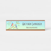 Bluebirds Naam Bord Bureau Naambordje (Voorkant)