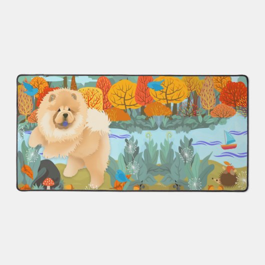 BLUEBIRDS OF HAPPINESS Chow Desk Mat (Voorkant)