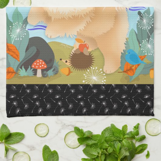 BLUEBIRDS OF HAPPINESS CHOW Keuken of Show Handdoe Theedoek (Gevouwen)