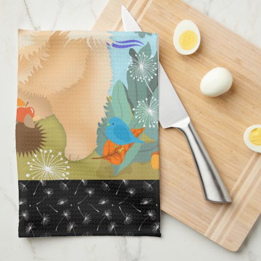 BLUEBIRDS OF HAPPINESS CHOW Keuken of Show Handdoe Theedoek (Quarter Fold)