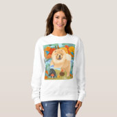 BLUEBIRDS OF HAPPINESS Chow Wit Sweatshirt (Voorkant volledig)