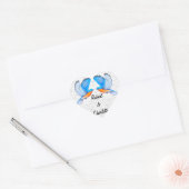 Bluebirds of Happiness Verloving Hartstickers Hart Sticker (Envelop)