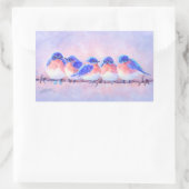 BLUEBIRDS op een DRAAD van SHARON SHARPE Rechthoekige Sticker (Tas)