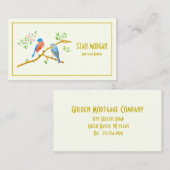 Bluebirds Pair Visitekaartje (Voorkant / Achterkant)