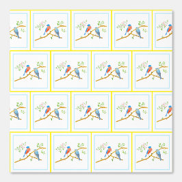 Bluebirds Peel en Stick Wallpaper Behang