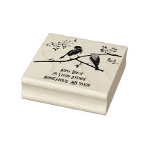 Bluebirds Rubber Stamp