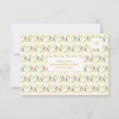 Bluebirds Save The Date Wedding Announcement Kaart (Achterkant)