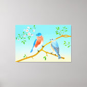 Bluebirds Streched Canvas (Voorkant)
