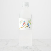 Bluebirds Trouw Bierlabels Waterfles Etiket (Voorkant)