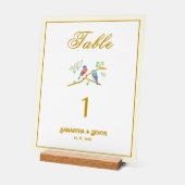 Bluebirds Wedding Acryl Bord (Hoek)