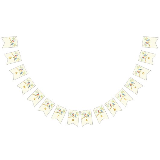 Bluebirds Wedding Bunting Flags Vlaggetjes (Alle)