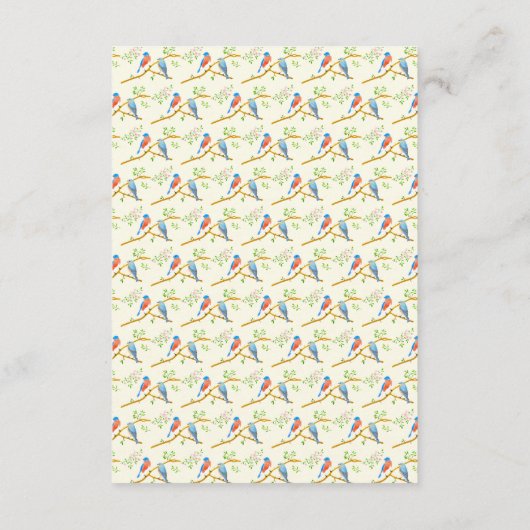 Bluebirds Wedding Informatiekaartje (Achterkant)