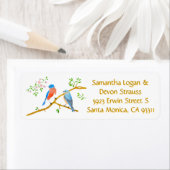 Bluebirds Wedding Return Address Labels (Insitu)