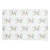 Bluebirds White Kussensloop (Voorkant)