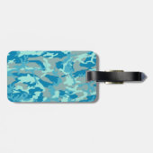 BlueBlast Camo Pattern Bagagelabel (Achterkant horizontaal)