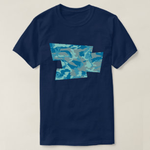 BlueBlast Camo Pattern Blown Pixel T-shirt